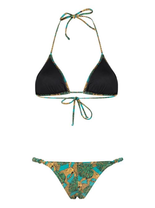 Bikini verde smeraldo Reina Olga | SCRUNCHIE SETPRINTJUNGLE FEVER